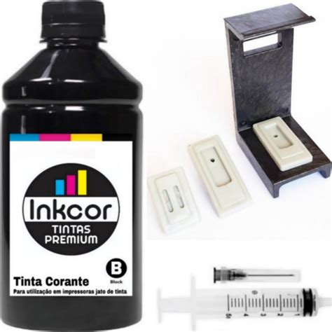 Kit Inkcor Recarga De Cartuchos Preto Ml De Tinta Compativel