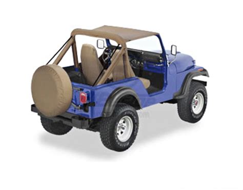 Jeep Cj Cj Bikini Top Traditional Bestop Tan Denim
