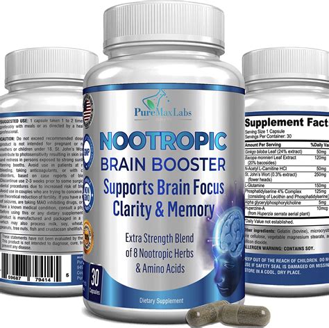 Nootropic Brain Booster For Focus Energy Memory Concentration