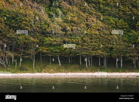 Spring Valley Beach Glücksburg Photographed From The Water Stock Photo