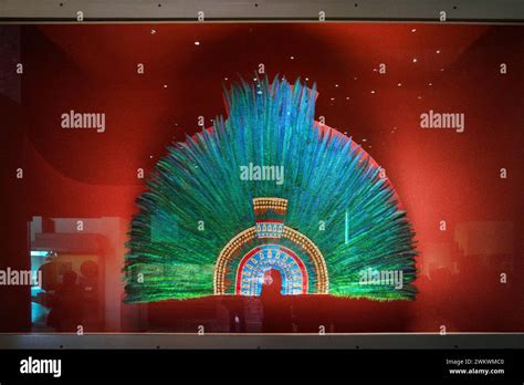 Replica Of Moctezuma S Headdress In The National Museum Of Anthropology