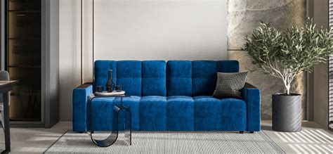 Диван Dandy Euro 2.0 велюр Monolit синий: описание, характеристики ...