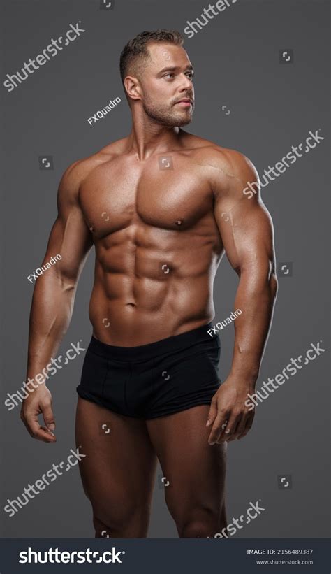 Tanned Athlete Naked Body Short Hairstyle Stock Photo Shutterstock
