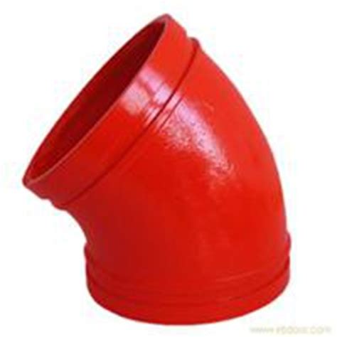 Inch Ductile Iron Red Colour Degree Grooved Elbow China Grooved