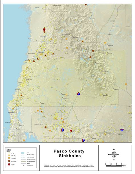 Map Of Sinkholes In Pasco County Florida - Emma Norina