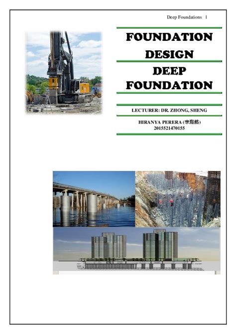 (PDF) Foundation Design and Deep Foundation