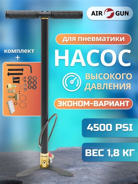 Насос высокого давления для PCP винтовки пневматики Эконом (черный, с ...