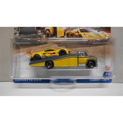 Chevrolet Corvette C R Carry On Team Transport N Hot Wheels Premium Bcn Stock Cars