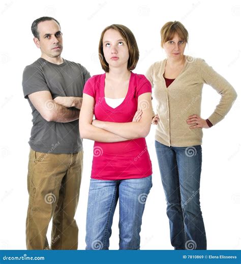 Teenage Girl in Trouble with Parents Stock Image - Image of girl, frown