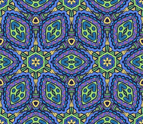 Premium Vector | Festive geometric kaleidoscopic seamless pattern