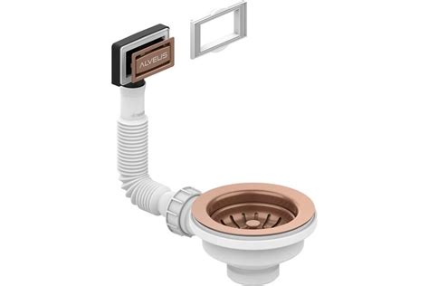 Выпуск для мойки ALVEUS 114 copper с рамкой и заглушкой (гофра) 1144842 ...