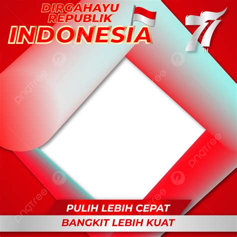 Indonesia Independent Day Vector Png Images Red White Frame 3d For