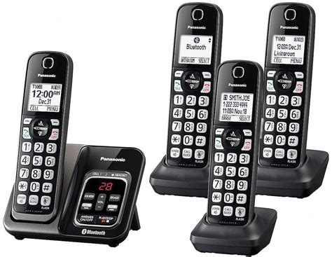 Buy Panasonic Kx Tg744 Link2cell Cordless Bluetooth Landline Phone With Enhanced Noise Reduction