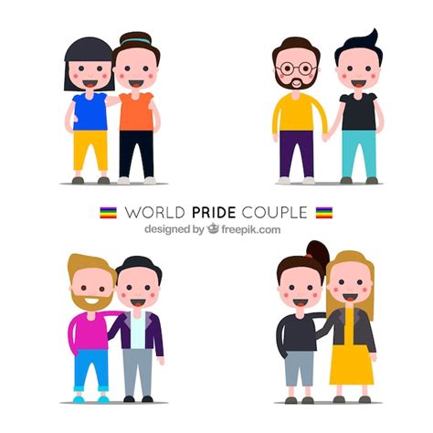 Pack De Parejas El D A Del Orgullo Gay Vector Gratis