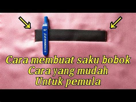 Cara Membuat Kantong Bobok Atau Saku Bobok Mudah Youtube Saku