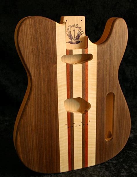 Telecaster Body, Walnut, Flame Maple, Bloodwood, Alder, Tele Guitar ...