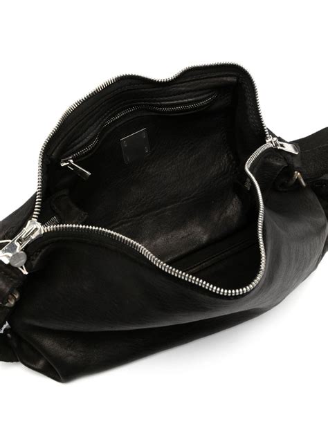 Guidi レザー ショルダーバッグ ブラック Farfetch Jp