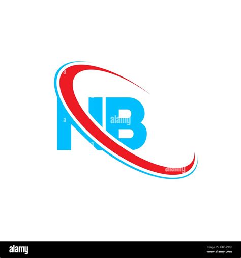 Nb N B Letter Logo Design Initial Letter Nb Linked Circle Upercase