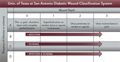Diabetic Foot Ulcer Classifications Diagram Quizlet