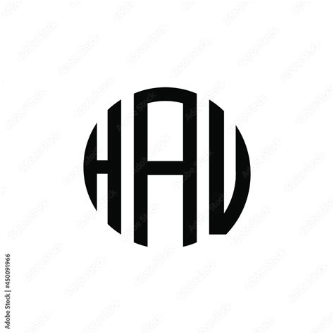 HAU letter logo design. HAU modern letter logo with black background. HAU creative letter logo ...