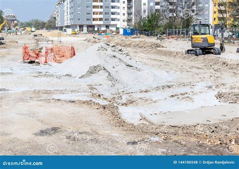 Construcci N Y Sitio Grandes De La Reconstrucci N Con La Niveladora