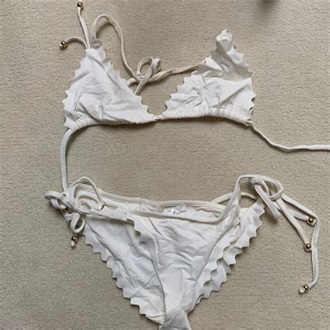 Chloe Swim Authentic Chloe Scalloped String Bikini Swimsuit Poshmark