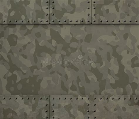 Metal Militar Fundo Da Ilustra O Dos Rebites D Ilustra O Stock