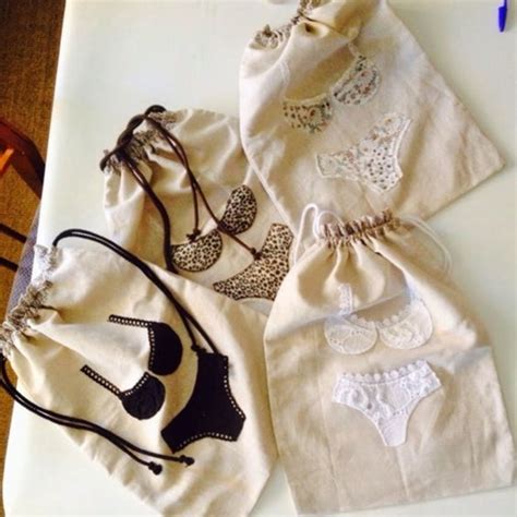 Necessaire Porta Lingerie Em Algod O Cru Sustent Vel Elo