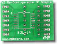 SOIC-14 to DIP-14 eZ-Reconfigurable IC Adapter