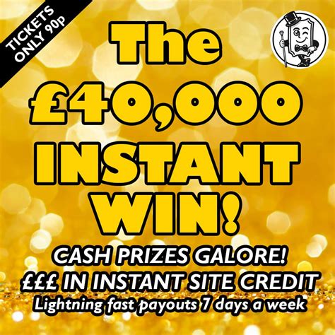 The £40000 Instant Win Competition 70 Cash Winners Prize Draw Uk