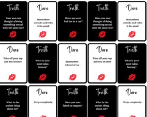 Naughty Truth Or Dare Game Cards Dirty Printable Sex Game For Couples Sex Positions And