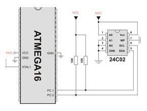 Микросхема 24c02n схема подключения