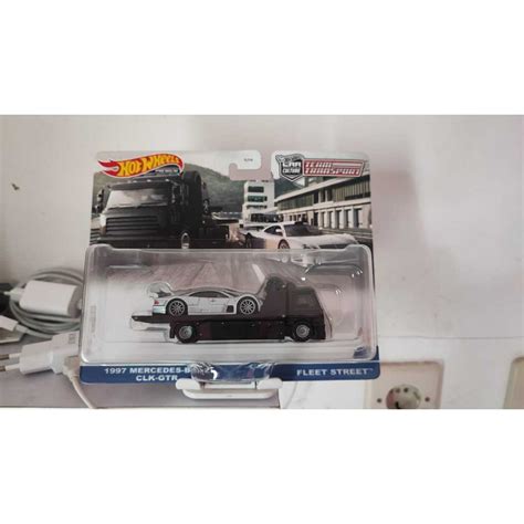 Hot Wheels Team Transport Mercedes Benz Clk Gtr Fleet Street Towing Shopee Malaysia