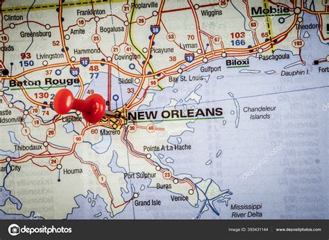 New Orleans Usa Map Background Stock Photo By ©aallm 393431144