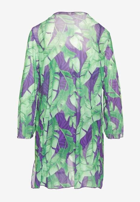 Fioletowo Zielone Bikini Majtki Figi Biustonosz I Siateczkowa Narzutka Folanisse Renee