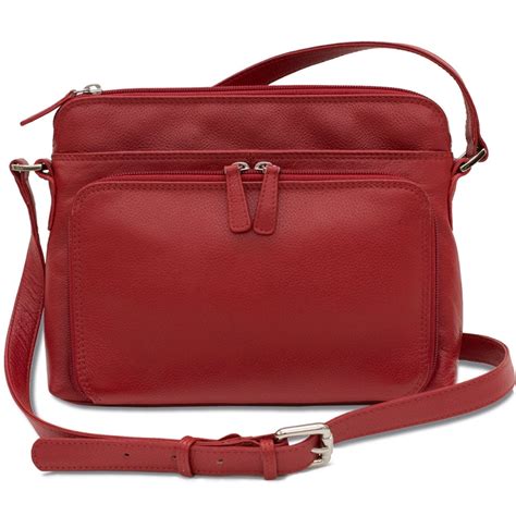 LEATHER CROSSBODY ORGANIZER BAG