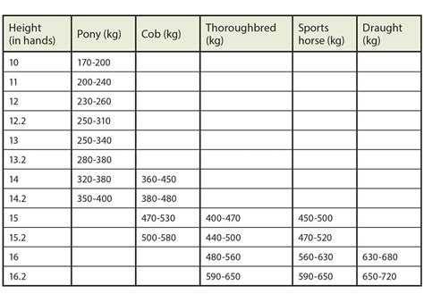 16 Horse Rider Weight Chart Baudouinethan
