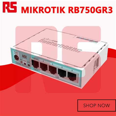 Mikrotik Rb750gr3 Hex 5 Port Gigabit Soho Management Router Shopee