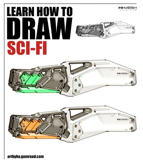 Learn How to Draw Sci-Fi | Line art, Digital art tutorial, Sci fi props