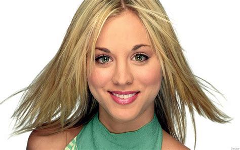 HD Wallpaper Actress Blonde Cleavage Kaley Cuoco No Bra Women