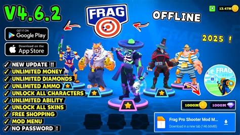 Unlimited Money And Unlock All Characters Frag Pro Shooter Mod Menu Apk