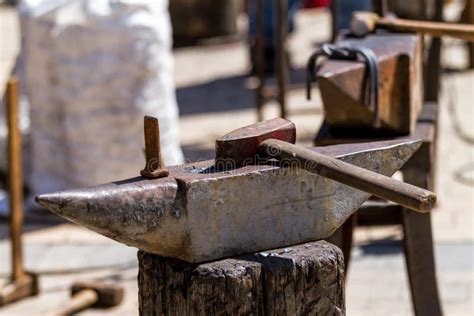 Iron Forging Stock Photo Image Of Anvil Metallic Black 32471312