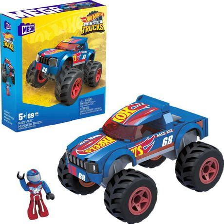 Mega Hot Wheels Race Ace Monster Truck Building Set Pieces Walmart Canada