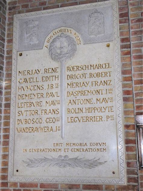 Memorial Our Lady S Annunciation Church Elsene Brussel