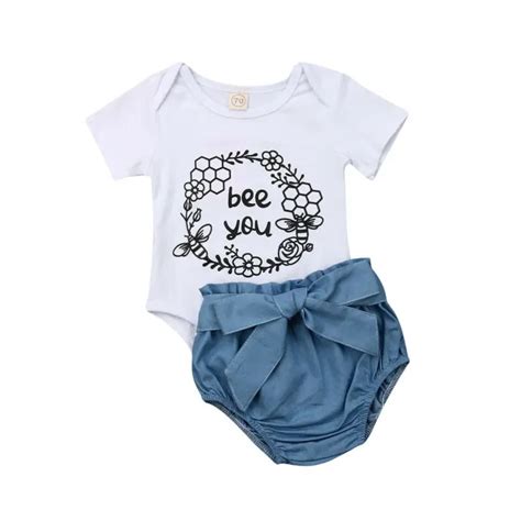 Vêtements fleuris pour bébés filles Ensembles à manches courtes et en