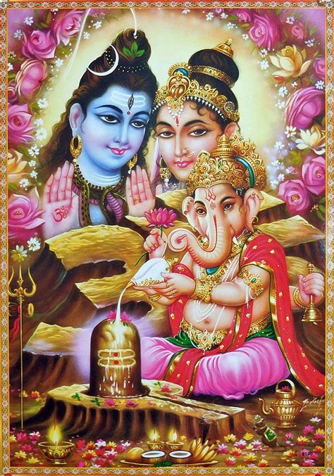 Shiva Parvati And Ganesha Lord Shiva Lord Shiva Painting Shiva Shakti