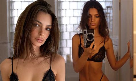 Emily Ratajkowski Strips Down To Model Her Own Lingerie Brand Daily Mail Online