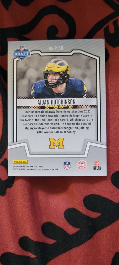 Aidan Hutchinson P Ah Prices Rookie Panini Score Protential