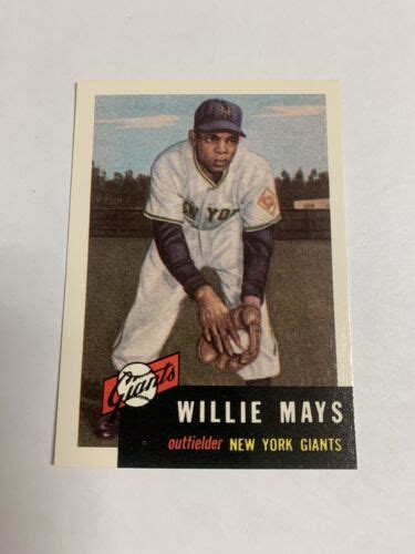 Topps Archive Willie Mays New York Giants Reprint Ebay