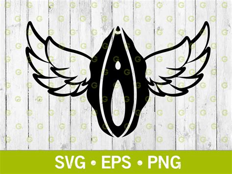 Vagina With Angel Wings SVG Pussy With Wings Angel Vagina Svg Divine Vagina Svg Flying Pussy